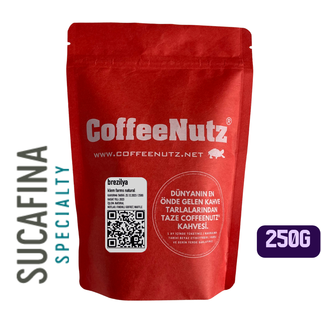 CoffeeNutz® Taze Kavrulmuş Kahvesi Brezilya Klem Farms 250G
