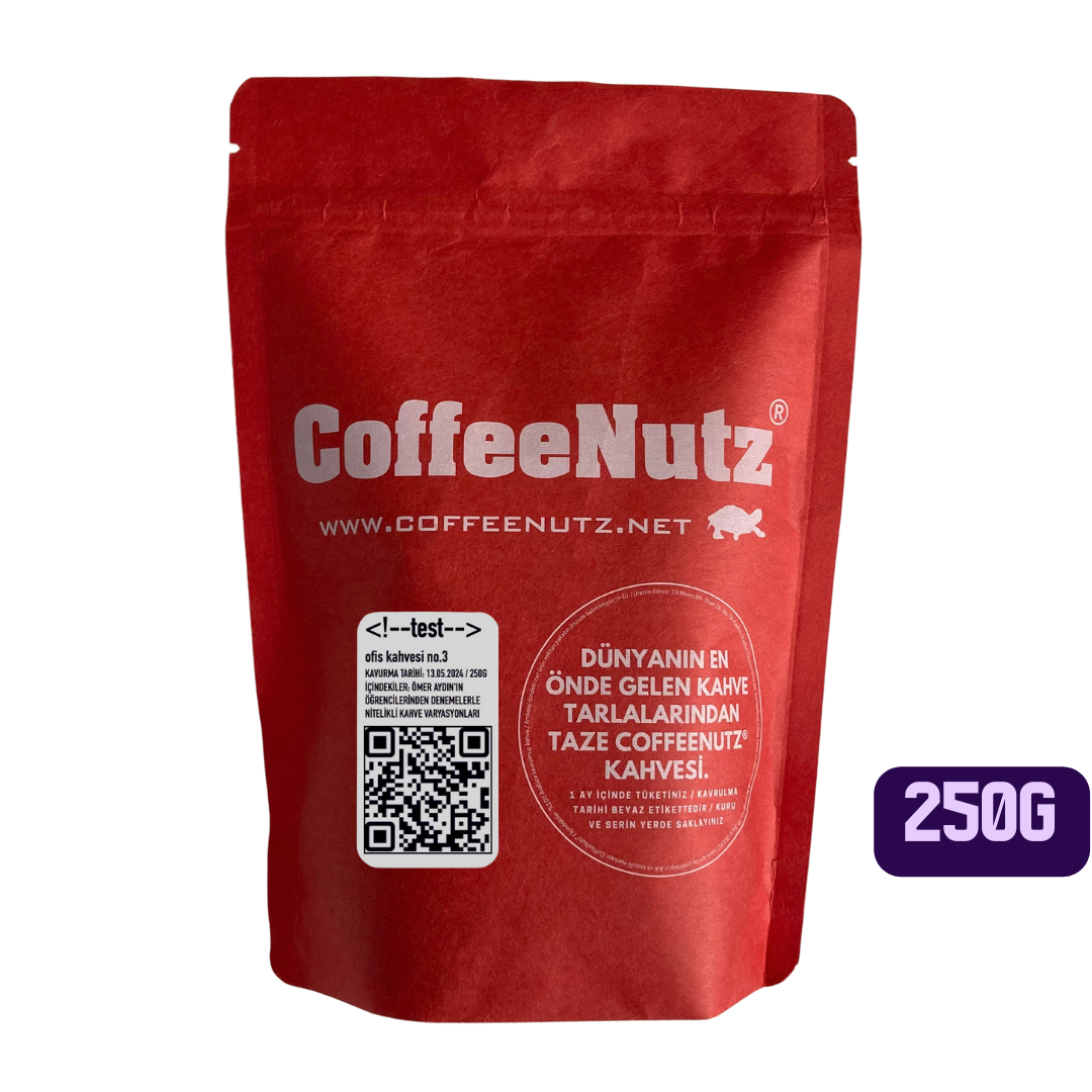Ofis Kahvesi No.3 Test - Taze Kavrulmuş 250 gram CoffeeNutz® Kahvesi