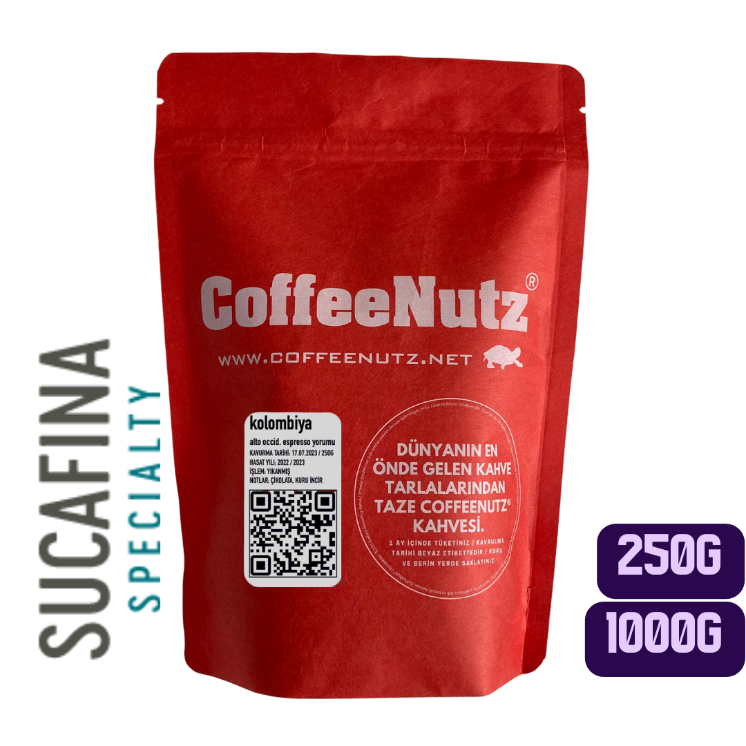 CoffeeNutz® Taze Kavrulmuş Kahve Kolombiya Alto Occidente - Espresso Yorumu!