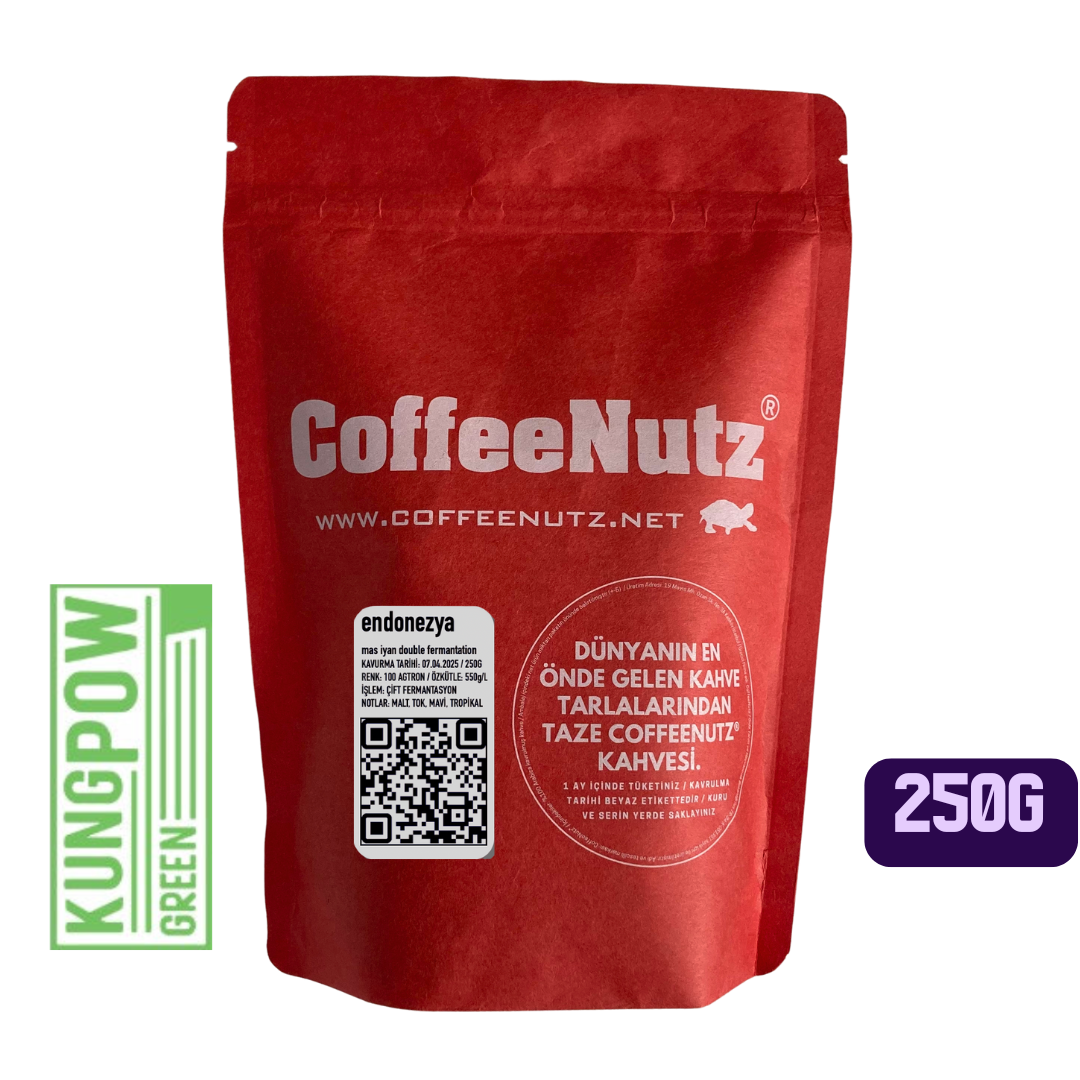taze kavrulmuş coffeenutz endonezya mas iyan çift fermantasyon 250G kahvesi