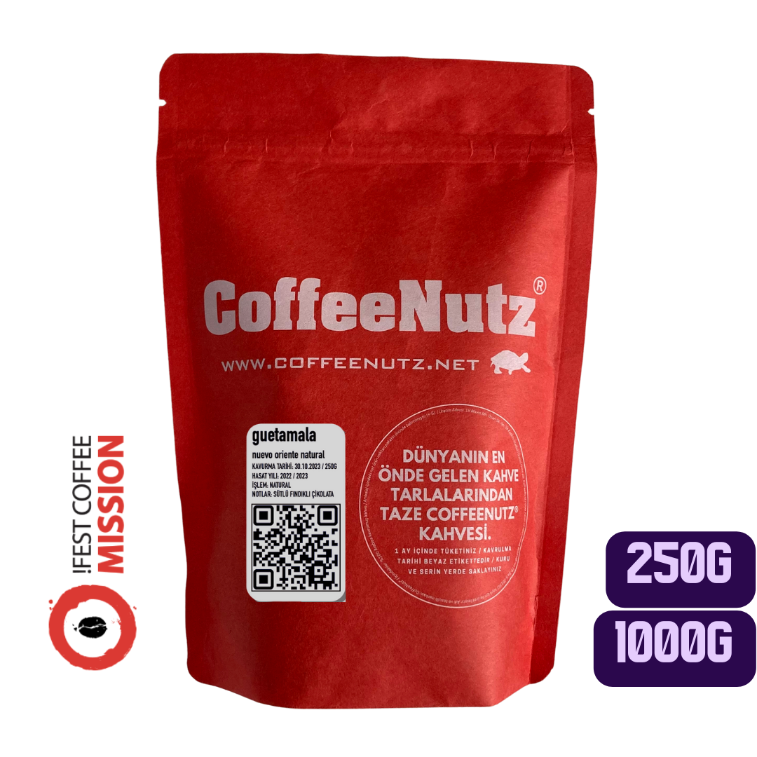 taze kavrulmuş coffeenutz guatemala nuevo oriente 250G ve 1KG kahvesi