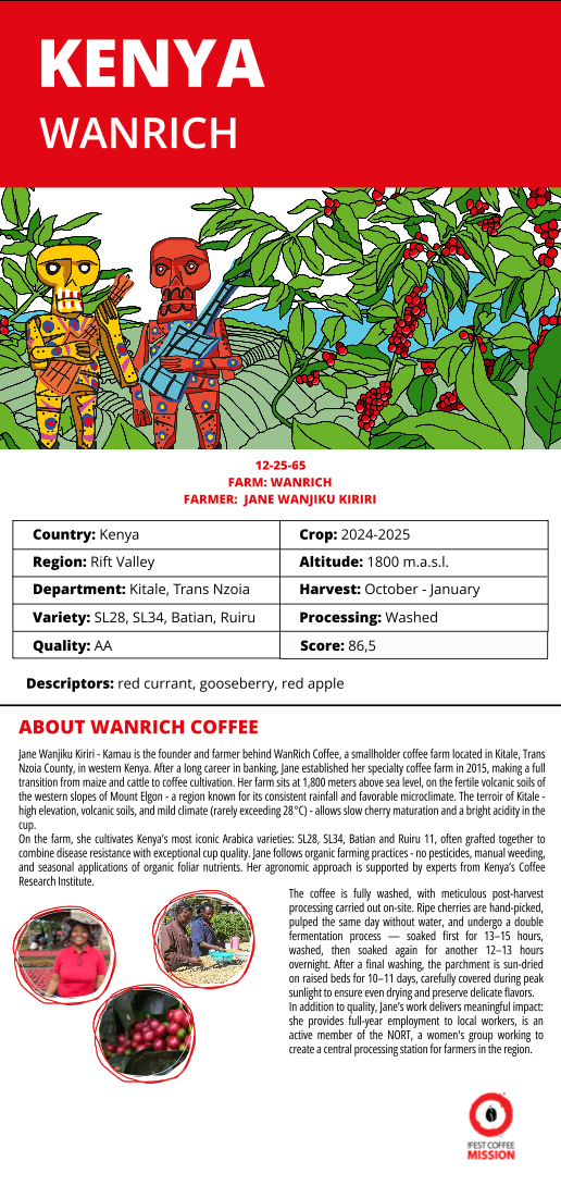 taze kavrulmuş coffeenutz kenya wanrich washed aa kahvesi kunye